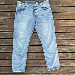 Vintage Fit Cropped High Waist Jeans